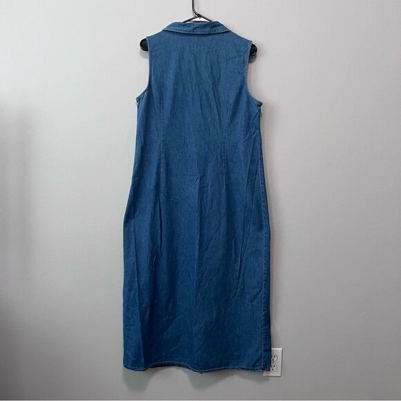 Cherokee Vtg Button Down Denim Midi Shirt Dress Size XL - Picture 3 of 6